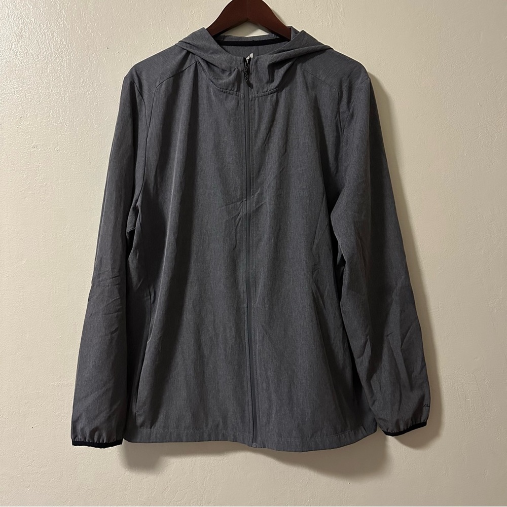 Brand New With Tag Men’s AL1VE Med Grey Chambray large Windbreaker Jacket A34523